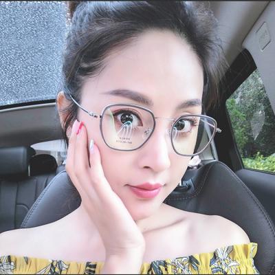 China Polygon Frame Optical Glass Metal Frame Unisex Men Shape Eyeglasses 2021 New Design Spectacle Lenses for sale