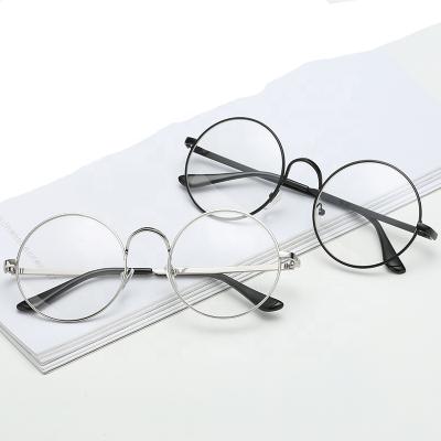 China Glass Metal Blue Light Blocking Monocle Frames Optical Retro Cheap Blue Light Blocking Round Glass Eyewear Frames for sale