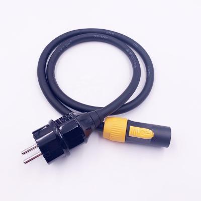 China Cable Assembly Manufacturer Customize Cable Assembly Service OEM EU Plug 2 Pin Male Female Cable 14AWG to Dupont XLR Connector Power Plug Cable for sale