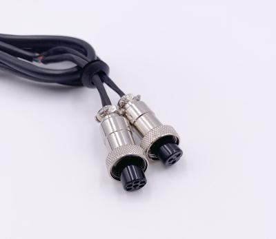 China Waterproof 6pin Din OEM Support Power + M12 5pin Welding Waterproof Power Din 6pin Socket Connector Plug 24AWG PVC Cable for sale