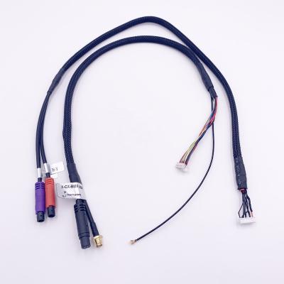 China Factory M16 M12 male auto electrical cable factory M16 M12 male 5 pin wire M16 connector OEM&ODM to 2*3pin 3.0mm molex housing customize cables for sale