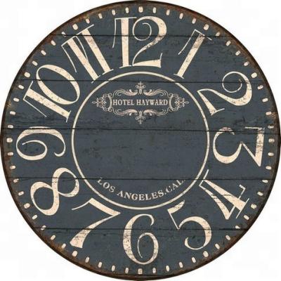 China CLASSIC MDF WALL CLOCK Antique OLD STYLE BESTSELLER MDF WITH LOS ANGELES DESIGN FOR HOME DECOR for sale