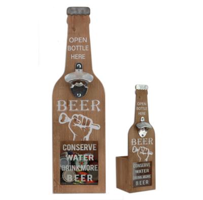 China SUSTAINABLE ANTIQUE VINTAGE MDF/METAL BOTTLE OPENER for sale