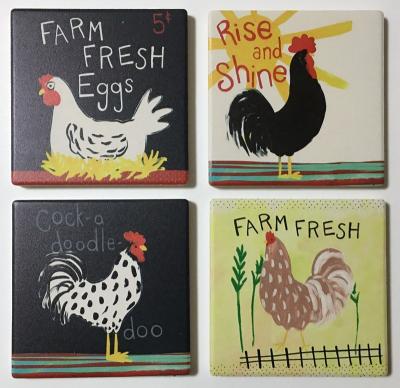 China CUSTOM CERAMIC SQUARE S/4 RESIN COASTER Sustainable for sale