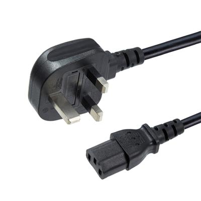 China Home Appliance Mains 3 Pin Plug Iec C13 Pin Plug Iec C13 BSI Lead Computer Male Female British Standard Extension Cable UK Lead Computer for sale