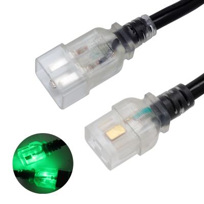 China EAR ZIM C20 American Standard USA Female C19 Plug To Male Plug OEM IEC 320 Change C19 C20 Power Cable 1m 2m 3m With Light for sale