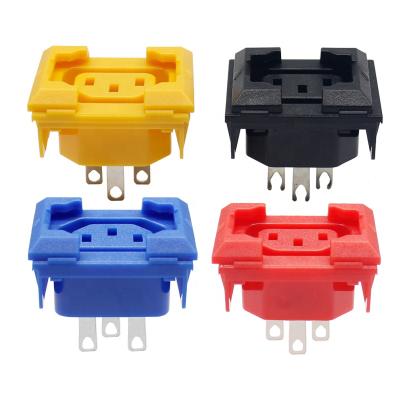 China Commercial EAR 15A ZIM IEC 320 C13 Panel Mount Female Connector Locking Socket For PDU for sale