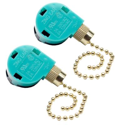 China -40+85 (â „ ƒ) ZIM Wholesale Zing Ear 3 Speed ​​4wires Ceiling Fan Wall Lamp Cabinet Light Pull Chain Pull Chain Switch EAR ZE-268S6 China for sale