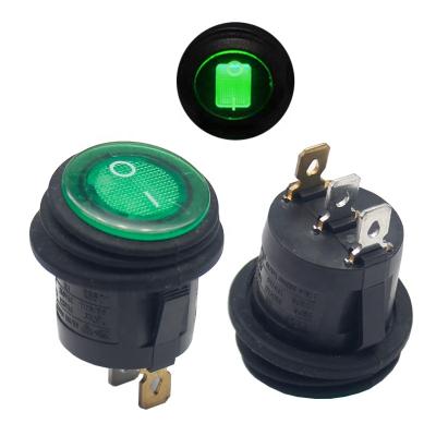 China ZIM Yacht Round IP65 EAR Waterproof Car Motorcycle Automobile Rocker Switch ON-OFF RS601CK-101N011GB for sale