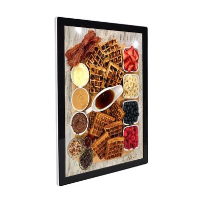 China Aluminum+Acrylic+LED 24x36 restaurant led advertising board led backlit light box advertising for sale