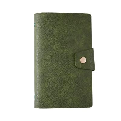 China Wholesale A6 Hardcover Pocket Book Loose Leaf Stationery Notebook Vintage Leather Portable Journal for sale