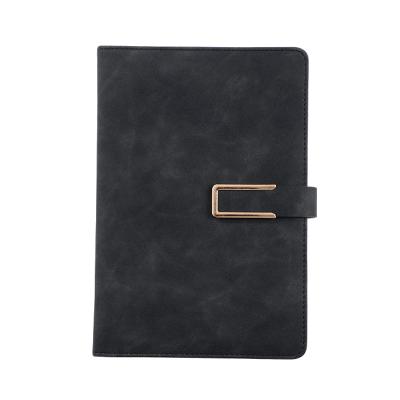 China Custom Hardcover Buckle Office Pu Leather Logo Business Paperback Stationery Notebook for sale