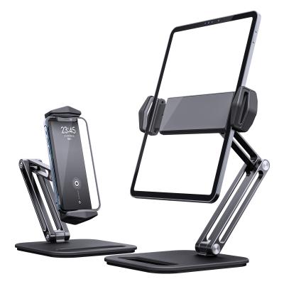 China Aluminum Alloy Adjustable Desktop Stand 360 Tablet Holder Mobile Phone Foldable Desk Stand for sale