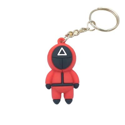 China Senior Chain Soldier Series Creative Charms 3D Mini Doll Figurine Key Ring Squid Game 2.5*5cm for sale