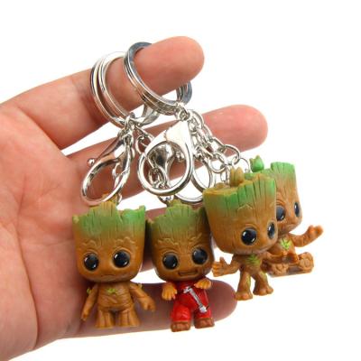 China Cartoon Toy Groot Guardians of 4 Piece Set One of the Galaxy Groot Toy Groot Keychain for sale