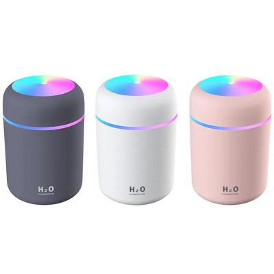 China Wireless Portable Car USB Household Night Light Desk Cup Colorful Air Humidifier for sale