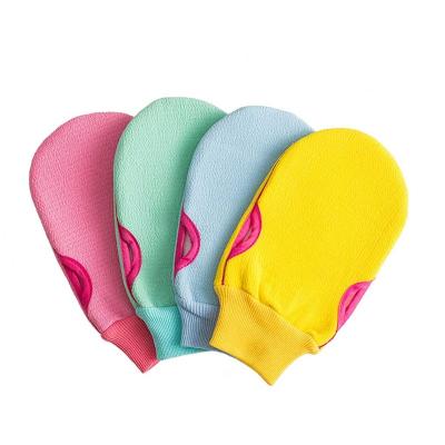 China Sponge Magic 2 in 1 Strongly Exfoliating Soft Bathroom Wash Body Accessories Bath Hair Removal Gloves for sale