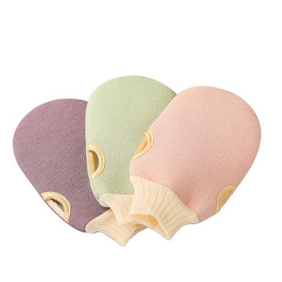 China EXFOLIATE Bathing Gloves Shower Exfoliator Skin Exfoliating Body Scrub Bath Gloves Bathing Exfoliating Gloves for sale