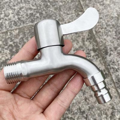 China Washing Machine Water Faucet Bibcock Contemporary 304 Stainless Steel Faucet for sale