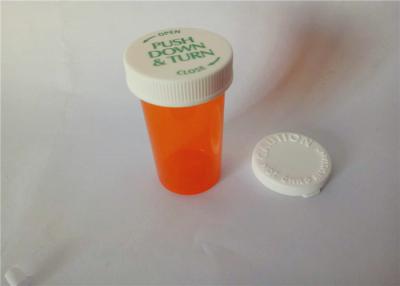 China Portable Child Proof Medicine Bottles 100% Food Grade Polypropylene With Snap Cap for sale