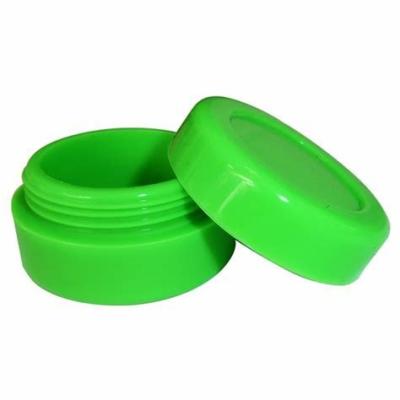 China Customized Logo Green Food Grade Silicone Containers Tasteless For Shatter / Cosmetic for sale