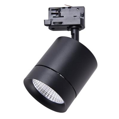 China Contemporary high quality display led track COB spotlight spot lights black white ribbon led track light fixture housing for sale