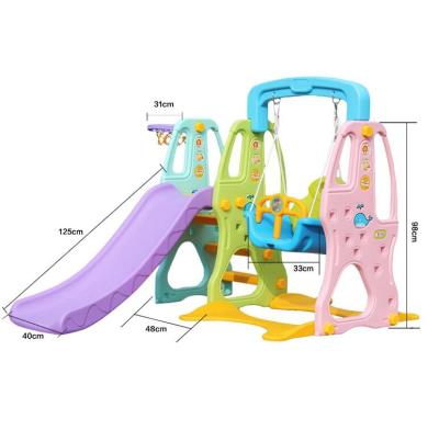 China 1-8years plastic slide and swing set preschool toy for sale for sale