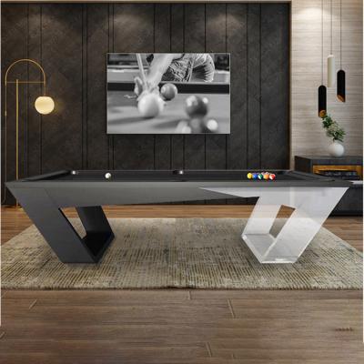 China Real luxury private acrylic leather pocket villa home unique pool table for sale