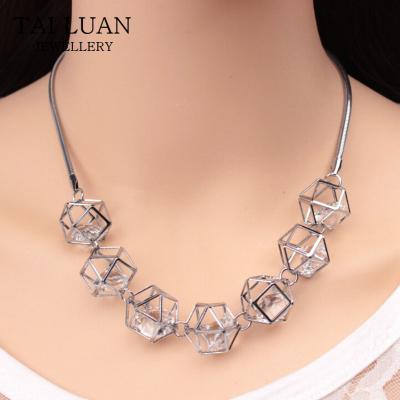 China 2017 Popular Hot Sale Geometric Statement Necklace Crystal Necklace For Women for sale