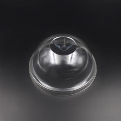 China Non Refillable Clear Plastic PET Dome Lid For Disposable Plastic Cup for sale