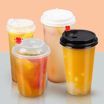 China Single wall disposable plastic boba tea cup activia yogurt injection molding coffee pp cup clear plastic cups for sale