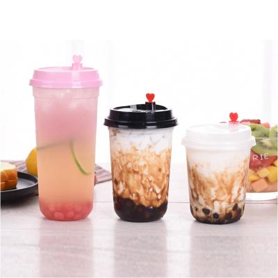 China High Quality Single Wall Shape Mugs Hard Disposable Clear Plastic Coffee Mugs With Inserts for sale