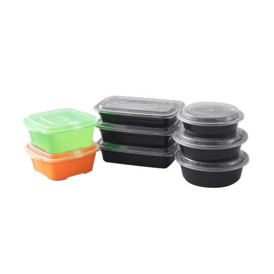 China China Custom Classic Clear Stackable Travel Disposable Reusable Food Container Recycled Plastic Bento Lunch Box for sale