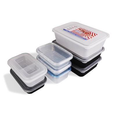 China Single Reusable 1 Compartment Food Grade Microwave Safe Meal Prep Containers Microwavable Plastic Bowls With Lids for sale