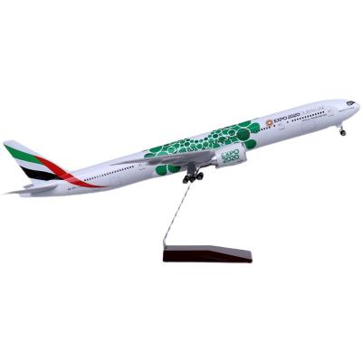 China China Aircraft Jet Resin Desktop Plastic Air Forc Larg Business Expo 777 UAE 1/160 Airplane Model for sale