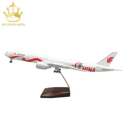 China China Love China Boeing 777 Air China Advanced Simulation Resin Aircraft Model Aircraft With Landing Gear Wheels and Lights for sale