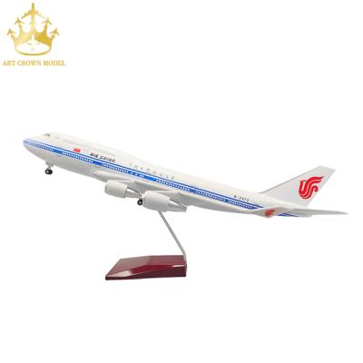 China China Boeing 747 Aviation China Lighting and Simulation Sound Control Decoration Resin Civil Aviation Aircraft Model for sale