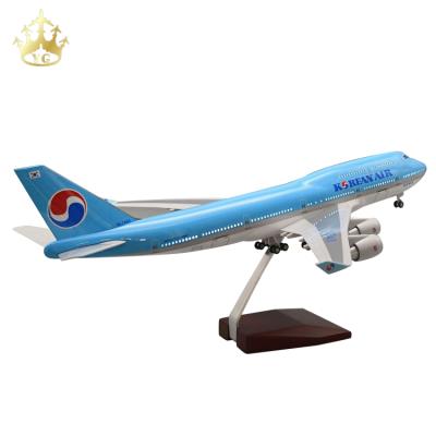 China China Simulation Model Plastic Airplane Resin Boeing 747 Korean Airlines 1/150 Flat Model for sale