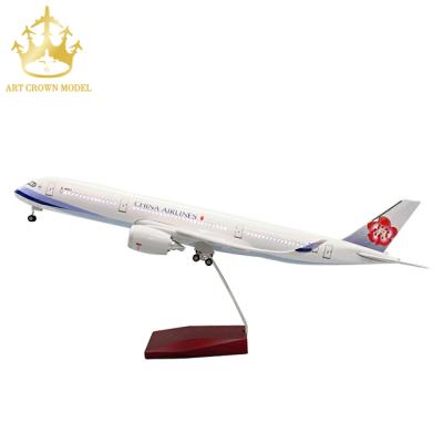 China China Airbus A350 Air China 1:142 Civil Aircraft Model With Wheels And Advanced Lights Simulation Resin Aircraft Pendant Model for sale