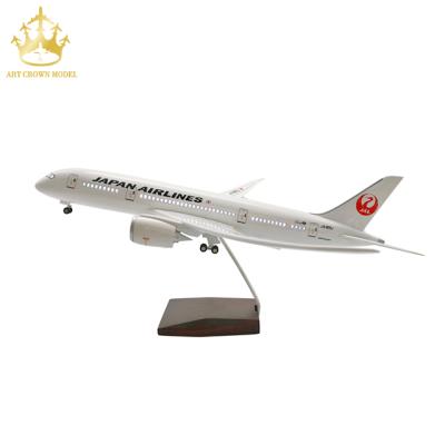 China JAL 1/130 43Cm Plastic Resin Airbus Boeing 787 Model China Flat Plane Model for sale