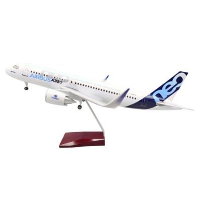 China China Souvenir Simulation Aircraft Aircraft Resin DesktopAirbus A320 Flat Prototype 1/80 Scale Model for sale