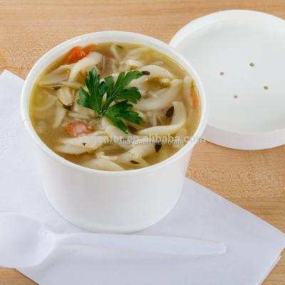 China Disposable Paper Cup of Soup with Paper Lid for sale