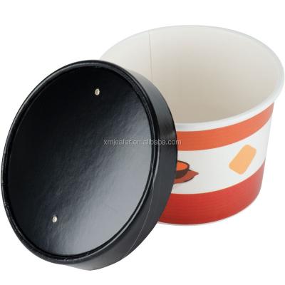 China Disposable Heavy Duty Soup Cup Container With Paper Lid for sale