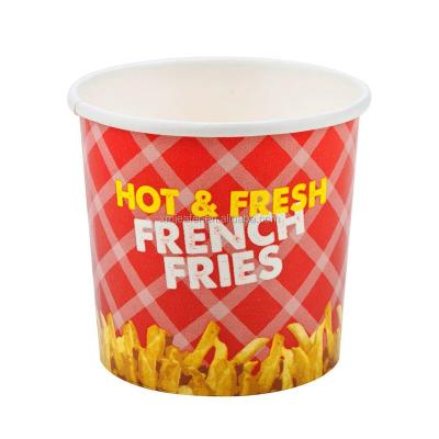 China 12 Oz Disposable Colorful French Fries Paper Cup Snack Cup for sale