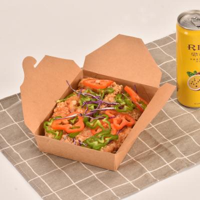 China Disposable Custom Tissue Lunch Box Take Out Packaging Fast Food Noodle Salad Bowl Wrapping Paper Square Paper Boxes for sale