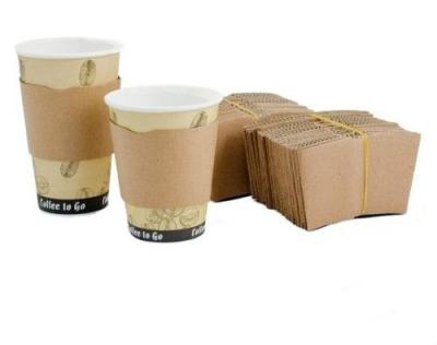 China Sustainable Packaging Paper Coffee Cup Jacket Custom Printing Cup Sleeve for sale