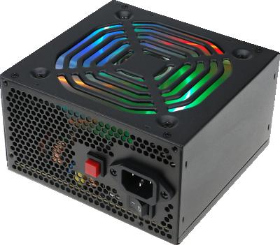 China With design of RGB 230V input PSU switching power supply. 350W ATX with 12cm RGB Fan EU Plug for sale