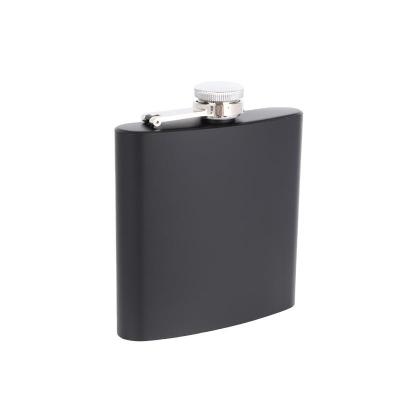 China Black 6oz Stainless Steel Hip Flask Pocket Russia Jug Traditional Whiskey Bottles for sale