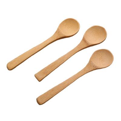 China Bamboo Spoon 15cm Honey Spoons Eco-Friendly Wooden Spoon Round Oval 15cm Sustainable for sale