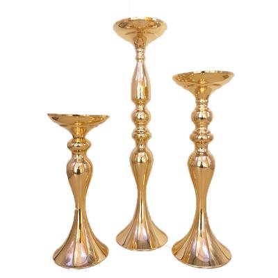 China Home Decoration Wedding Decoration Metal Candle Holder Mermaid Flower Vase Candlestick Road Advance Wedding Supply for sale